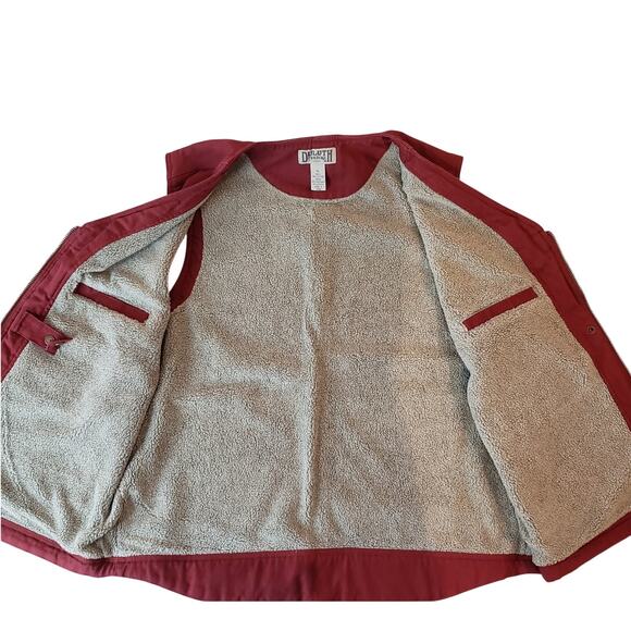 DULUTH Iron Range Fire Hose Vest Lined w/ Faux Shearling Red Men's Size XL - Picture 6 of 9